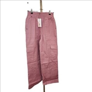 VeryJ Mauve Wide Leg Cargo Pants | Size L | Relaxed Utility Pants